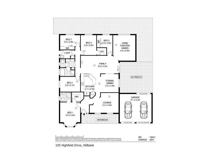 105 Highfield Drive, Hillbank SA 5112 Floorplan