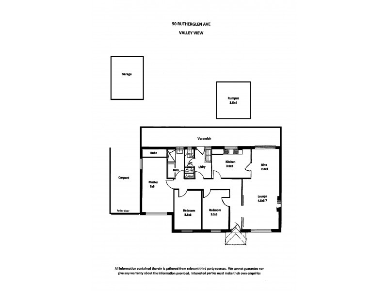 50 Rutherglen Avenue, Valley View SA 5093 Floorplan