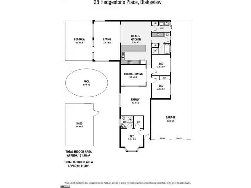 28 Hedgestone Place, Blakeview SA 5114 Floorplan