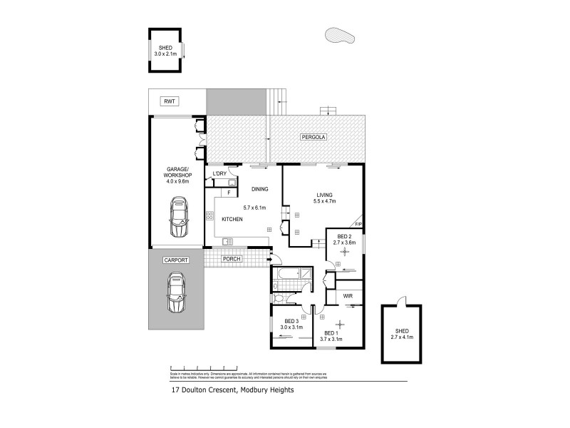 17 Doulton Crescent, Modbury Heights SA 5092 Floorplan