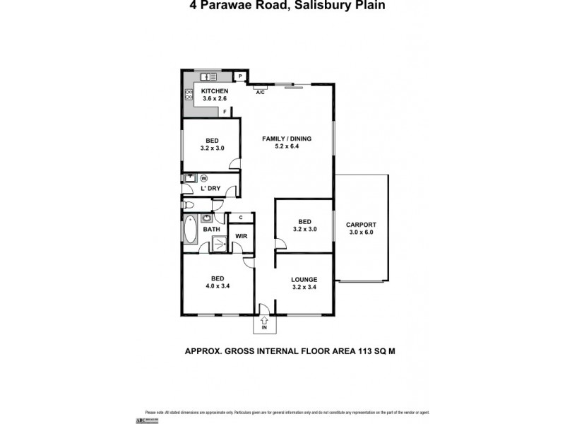 4 Parawae Road, Salisbury Plain SA 5109 Floorplan