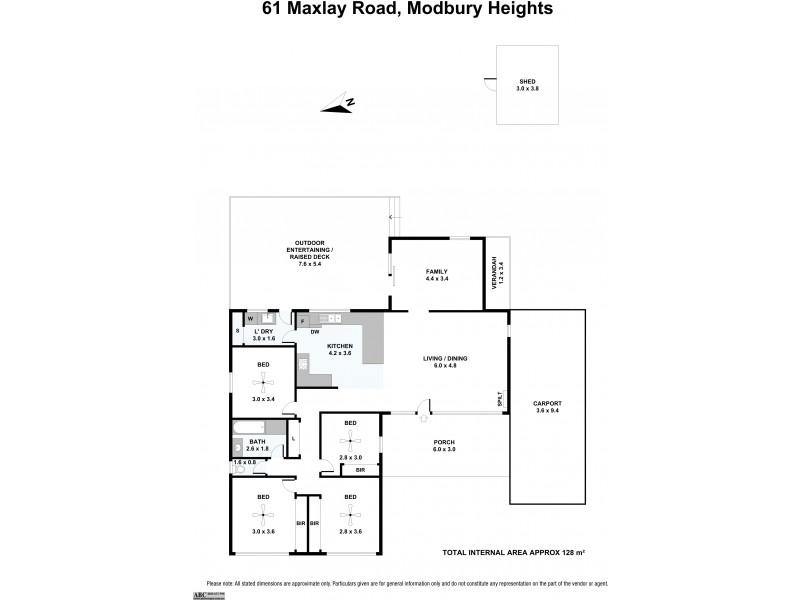 61 Maxlay Road, Modbury Heights SA 5092 Floorplan