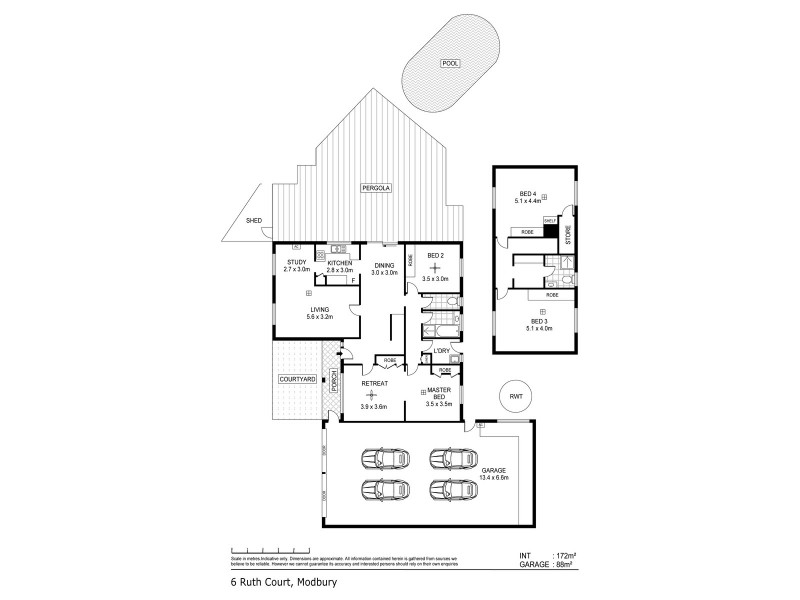 6 Ruth Court, Modbury SA 5092 Floorplan