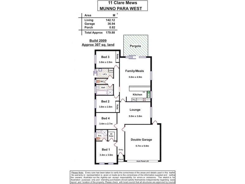 11 Clare Mews, Munno Para West SA 5115 Floorplan