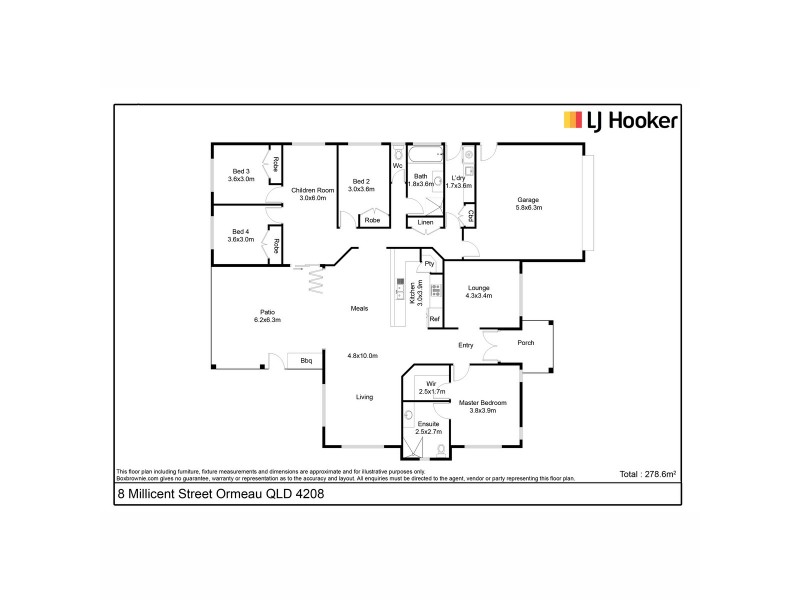 8 Millicent Street, Ormeau QLD 4208 Floorplan