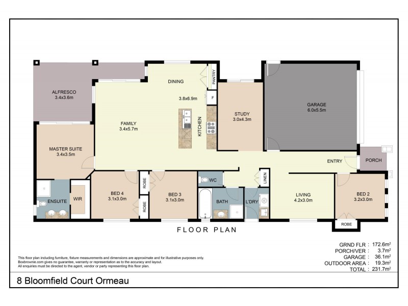 8 Bloomfield Court, Ormeau QLD 4208 Floorplan