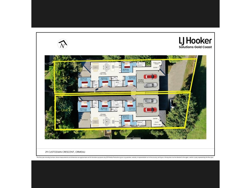 1 & 2/29 Custodian Crescent, Ormeau QLD 4208 Floorplan