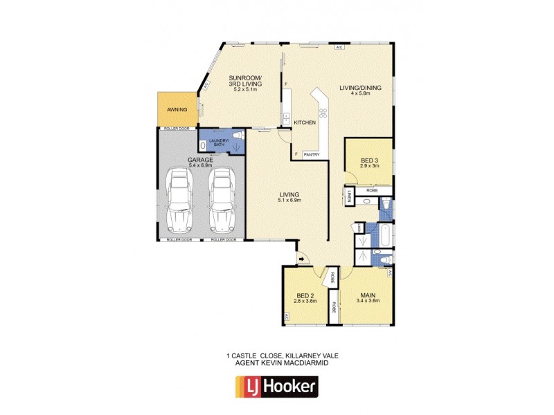 1 Castle Close, Killarney Vale NSW 2261 Floorplan