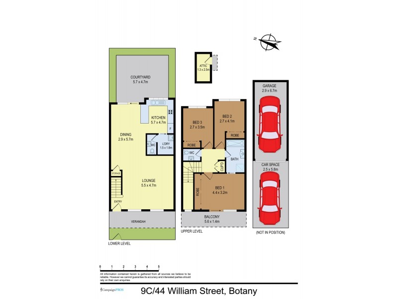 9C/44 William Street, Botany NSW 2019 Floorplan
