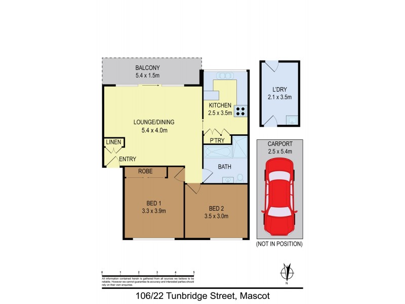 106/22 Tunbridge St, Mascot NSW 2020 Floorplan