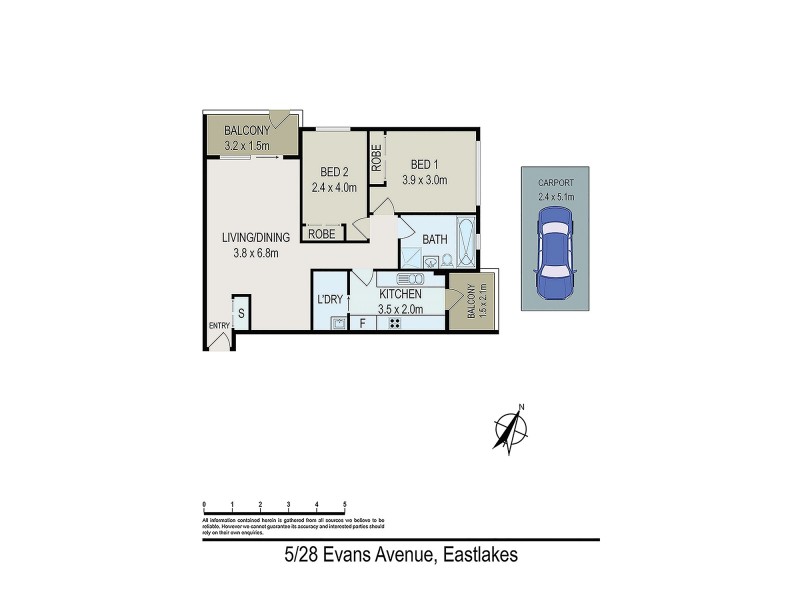 5/28 Evans Avenue, Eastlakes NSW 2018 Floorplan