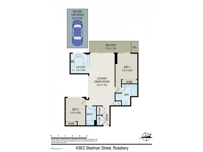 439/2 Stedman Street, Rosebery NSW 2018 Floorplan