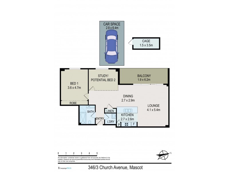 346/3-9 Church Avenue, Mascot NSW 2020 Floorplan