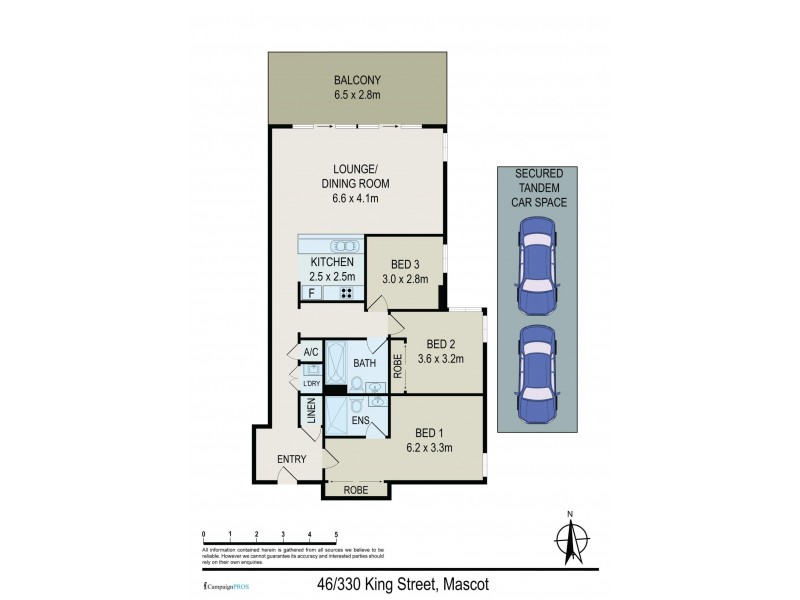 46/330 King Street, Mascot NSW 2020 Floorplan