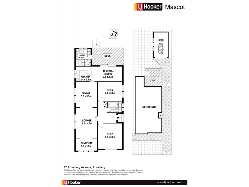 67 Rosebery Avenue, Rosebery NSW 2018 Floorplan