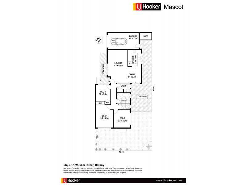 5G/5-15 William Street, Botany NSW 2019 Floorplan
