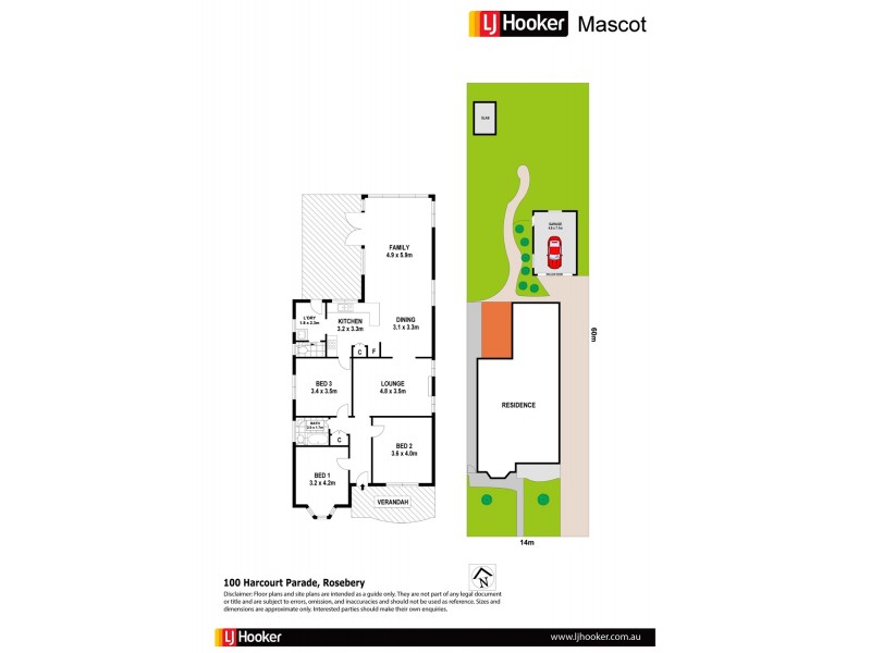 100 Harcourt Parade, Rosebery NSW 2018 Floorplan