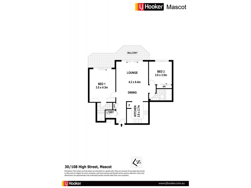 30/108 High Street, Mascot NSW 2020 Floorplan