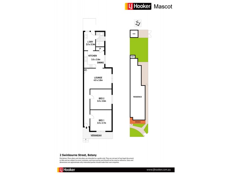 2 Swinbourne Street, Botany NSW 2019 Floorplan