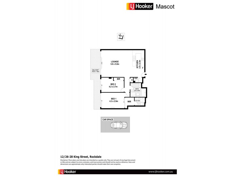 12/26-28 King Street, Rockdale NSW 2216 Floorplan