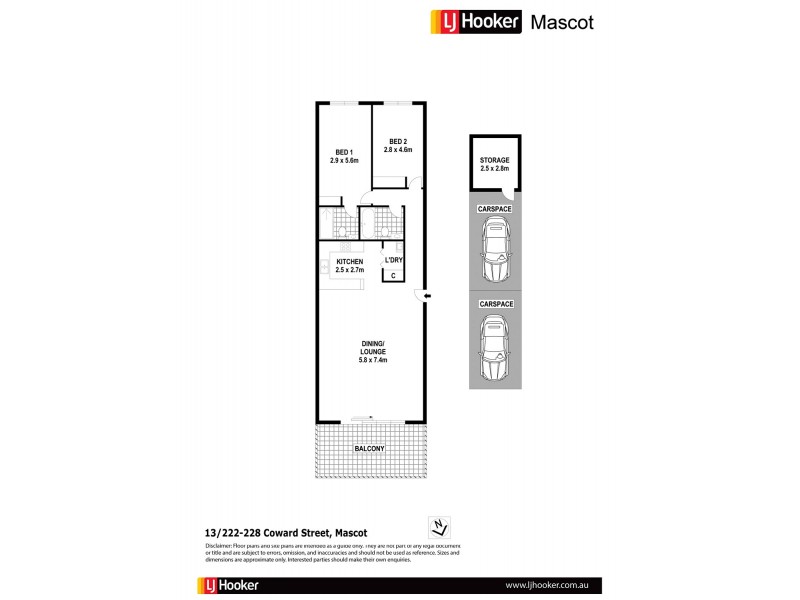 13/228 Coward Street, Mascot NSW 2020 Floorplan