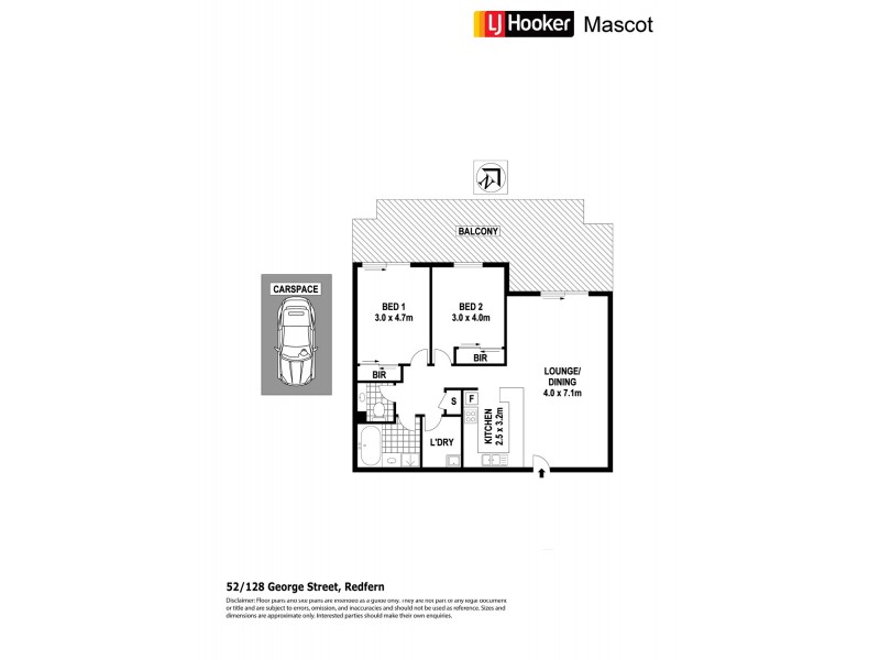 52/128 George Street, Redfern NSW 2016 Floorplan