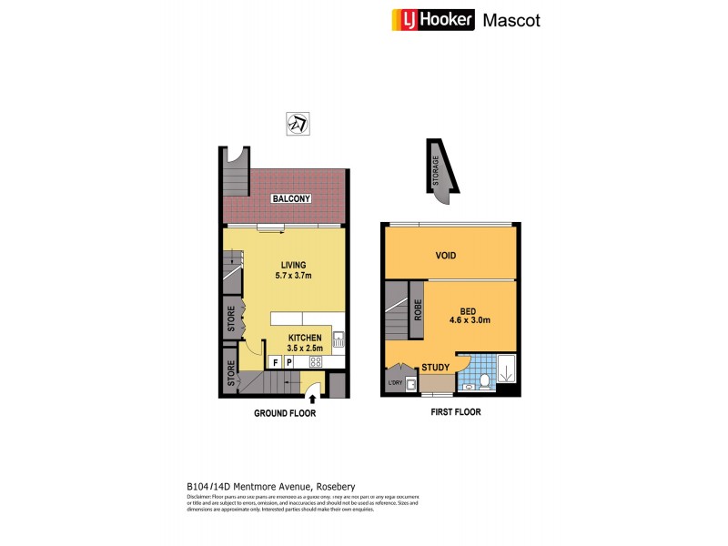 B104/14D Mentmore Avenue, Rosebery NSW 2018 Floorplan