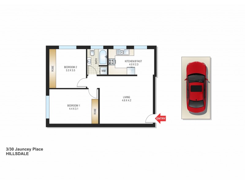 3/30 Jauncey Place, Hillsdale NSW 2036 Floorplan