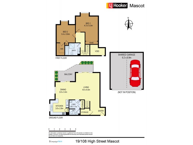19/108 High Street, Mascot NSW 2020 Floorplan