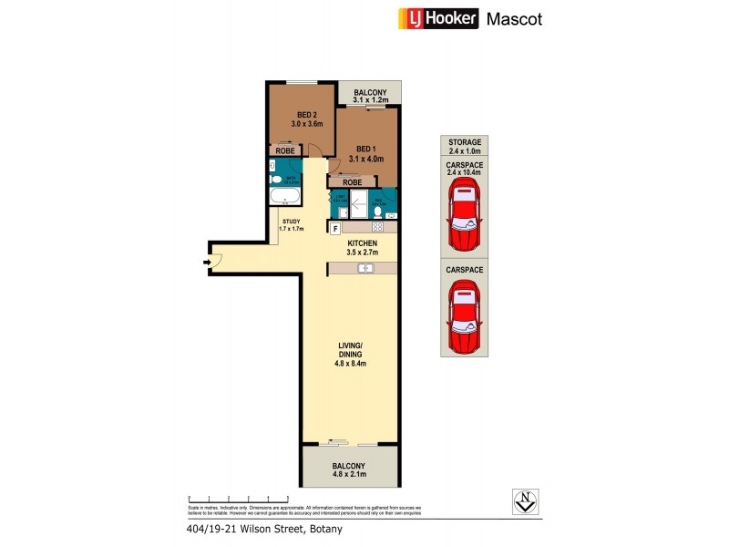 404/19-21 Wilson Street, Botany NSW 2019 Floorplan