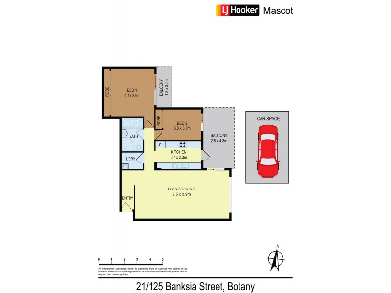 21/125 Banksia Street, Botany NSW 2019 Floorplan