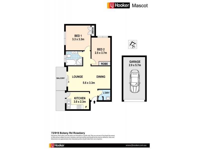 72/919 Botany Road, Rosebery NSW 2018 Floorplan