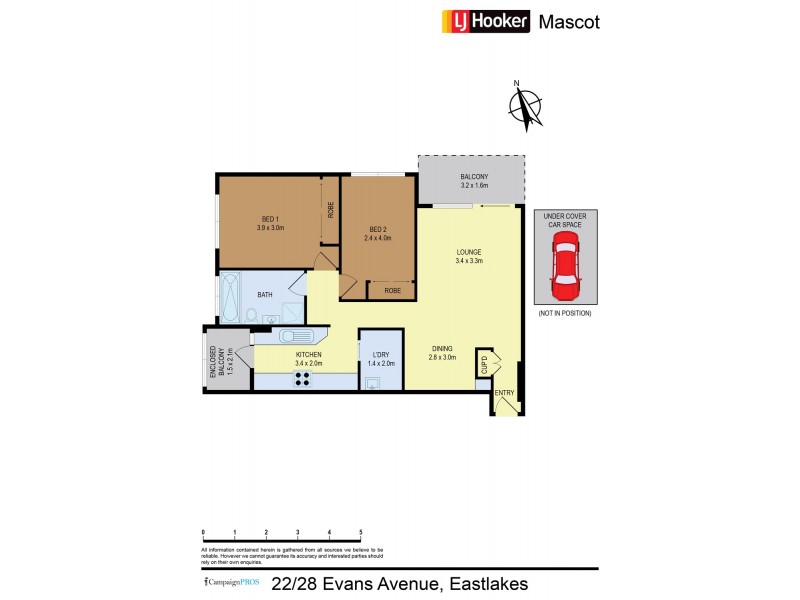 22/28 Evans Avenue, Eastlakes NSW 2018 Floorplan