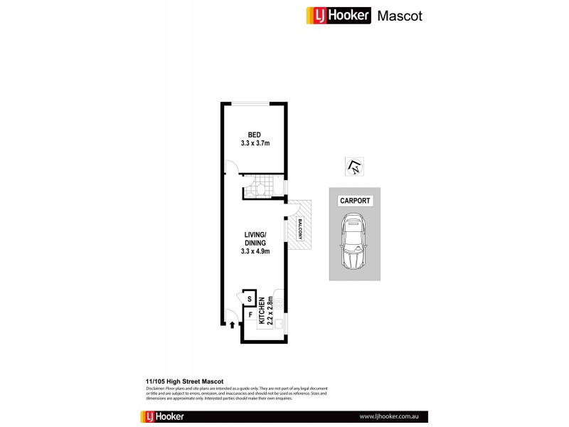11/105 High Street, Mascot NSW 2020 Floorplan