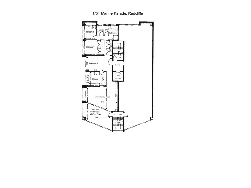 1/51 Marine Parade, Redcliffe QLD 4020 Floorplan