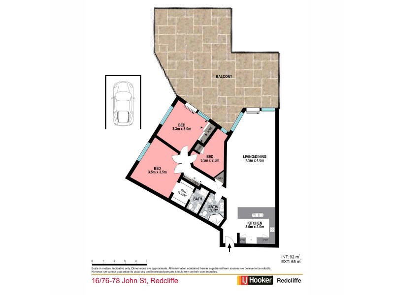 16/76-78 John Street, Redcliffe QLD 4020 Floorplan