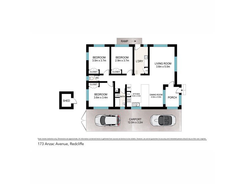 173 Anzac Avenue, Redcliffe QLD 4020 Floorplan