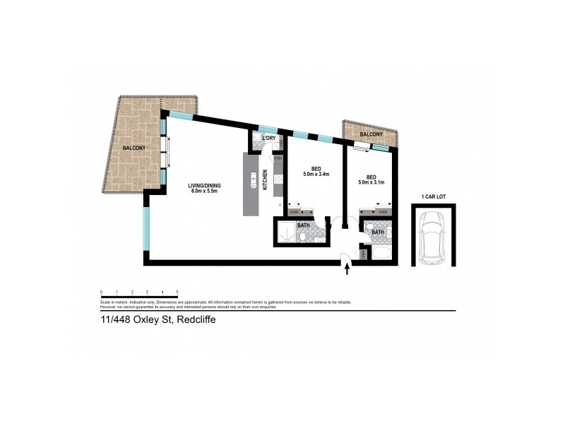 11/448 Oxley Avenue, Redcliffe QLD 4020 Floorplan
