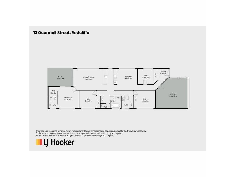 13 O’Connell Street, Redcliffe QLD 4020 Floorplan