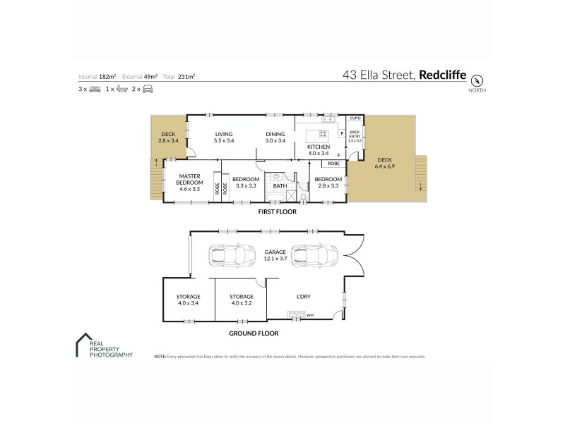 43 Ella Street, Redcliffe QLD 4020 Floorplan