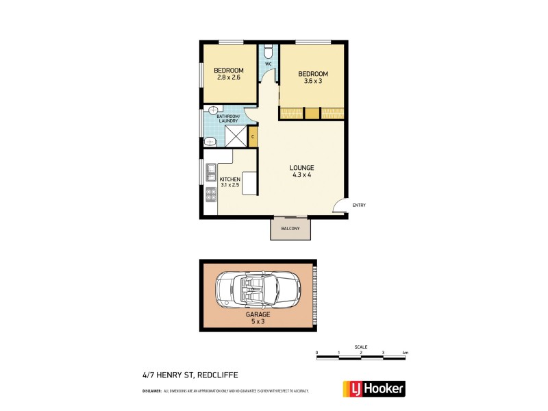 Unit/4/7 Henry Street, Redcliffe QLD 4020 Floorplan