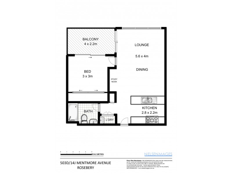 503D/14J Mentmore Avenue, Rosebery NSW 2018 Floorplan