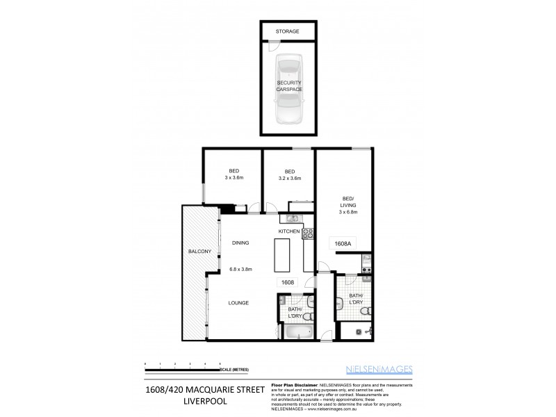1608/420 Macquarie Street, Liverpool NSW 2170 Floorplan
