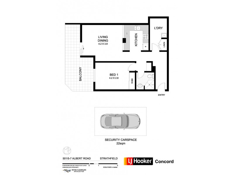 501/5-7 Albert Road, Strathfield NSW 2135 Floorplan