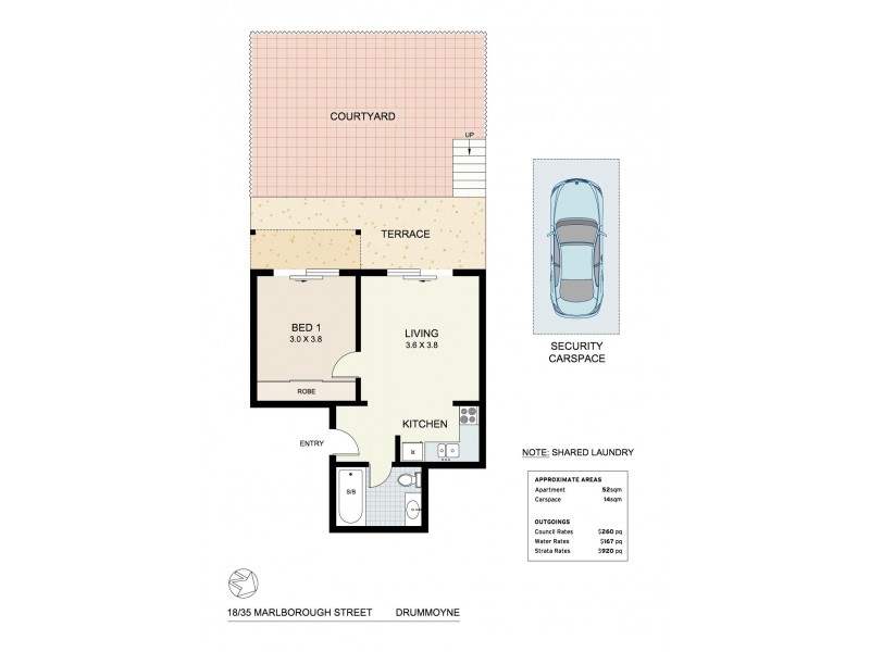 18/35 Marlborough Street, Drummoyne NSW 2047 Floorplan