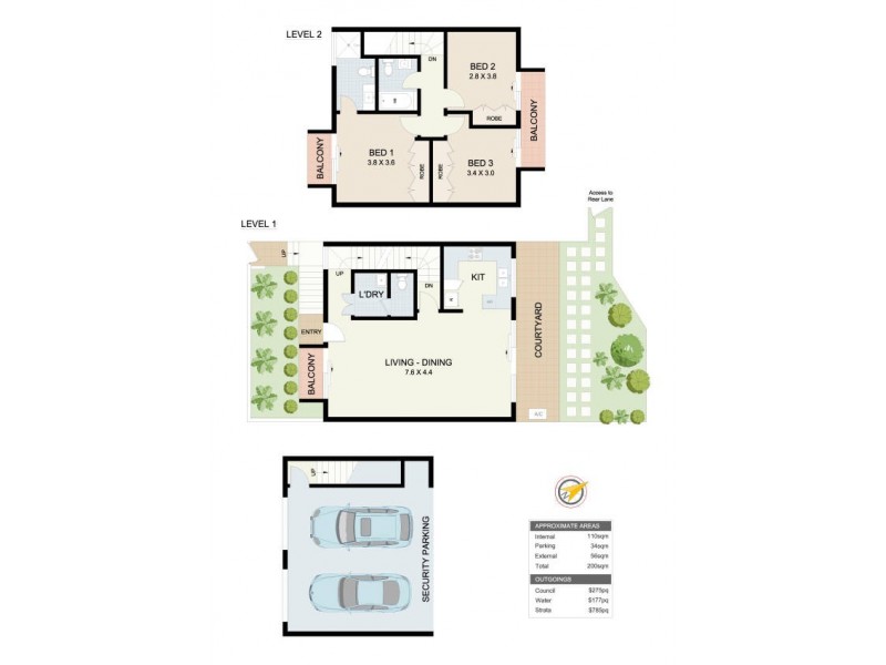 3/7-11 Bayard Street, Mortlake NSW 2137 Floorplan
