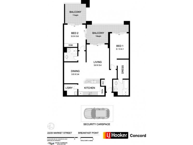 22/25 Market Street, Breakfast Point NSW 2137 Floorplan