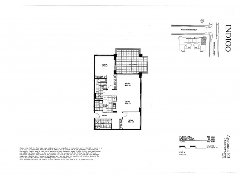 403/2 Rosewater Circuit, Breakfast Point NSW 2137 Floorplan