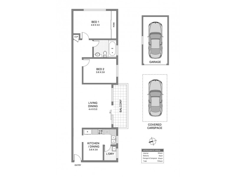 10/119 – 123 Regatta Road, Canada Bay NSW 2046 Floorplan