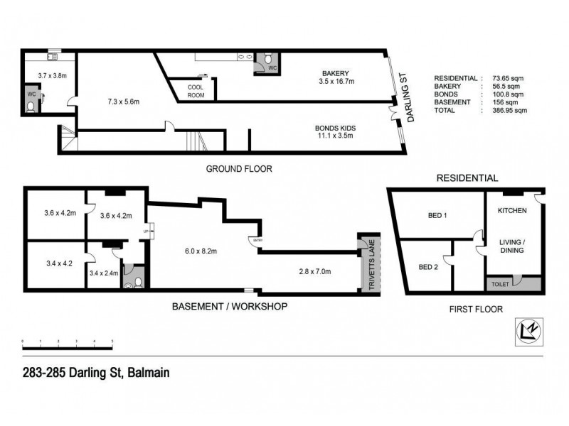 283-285 Darling Street, Balmain NSW 2041 Floorplan